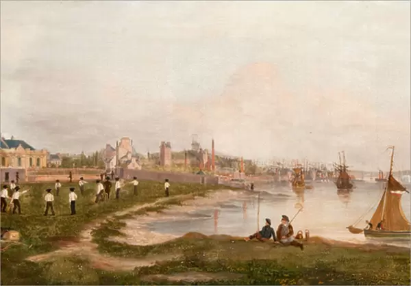 Magdalen Green before the Dundee to Perth Railway, 19th century (oil on canvas)
