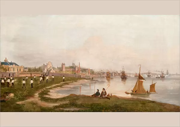 Magdalen Green before the Dundee to Perth Railway, 19th century (oil on canvas)