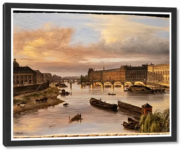View of the Seine from the Pont Neuf, 1827 (oil on canvas)