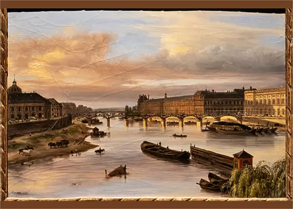 View of the Seine from the Pont Neuf, 1827 (oil on canvas)