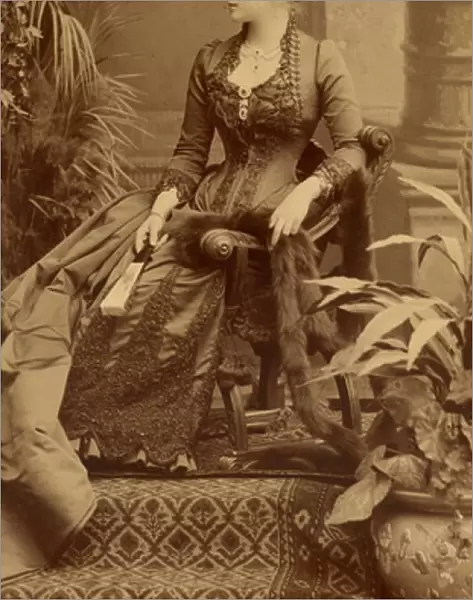 Elisabeth Fiodorovna de Russie (Elisabeth de Hesse Darmstadt) (1864-1918) -Portrait of Grand Duchess Elizaveta Fyodorovna (1864-1918), Princess Elizabeth of Hesse and by Rhine, by Bergamasco, Charles (Karl) (1830-1896)
