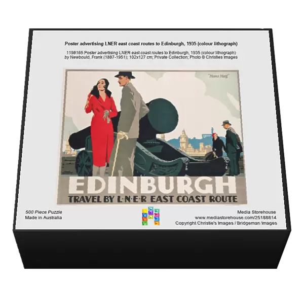 Poster advertising LNER east coast routes to Edinburgh, 1935 (colour lithograph)