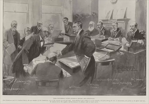 The Royal Commission on the South African War, a Sitting at Westminster (litho)