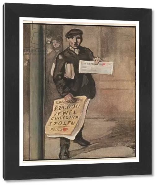 The Newsboy, 'Extry Speshul'(colour litho)