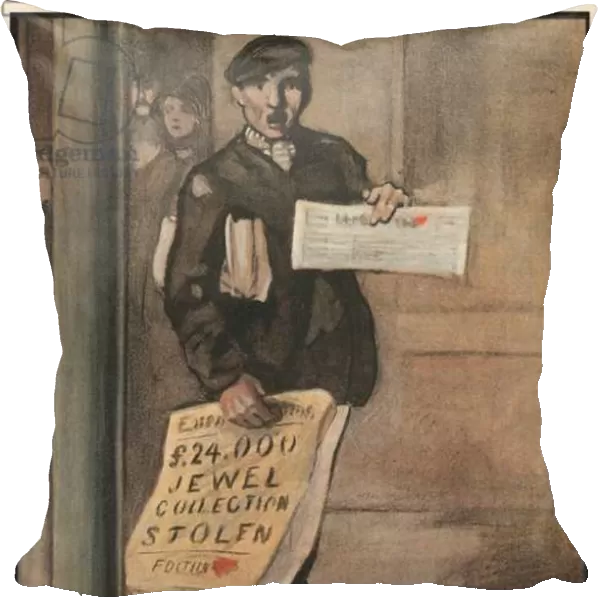 The Newsboy, 'Extry Speshul'(colour litho)