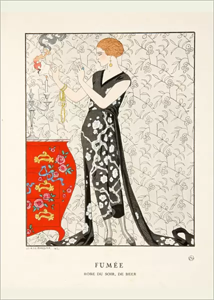 Fumee, from a Collection of Fashion Plates, 1921 (pochoir print)
