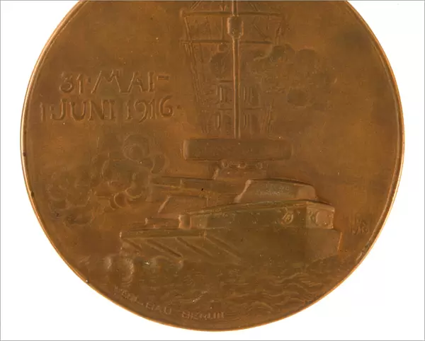German Medal commemorating Admiral Reinhard Scheer and the Battle of Jutland 31 May-1st June 1916, c. 1916 (bronze)