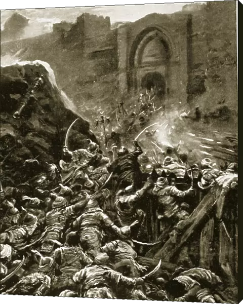 The Fall of Constantinople, illustration from Hutchinsons History of the Nations, c. 1915 (litho)