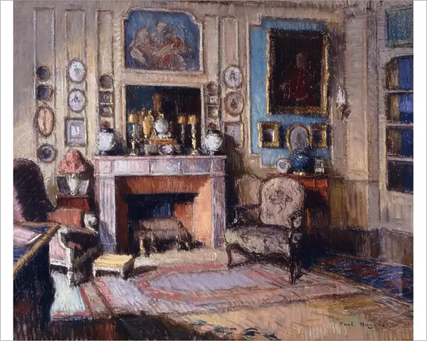 An Interior of a Drawing Room (pastel)
