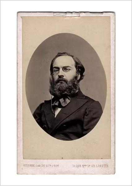 Paris Commune (1871): portrait of the chief of the police prefecture Raoul Rigault (1846-1871), member of the Commune. Photography Etienne Carjat. Dim. 6, 3X10, 5 cm