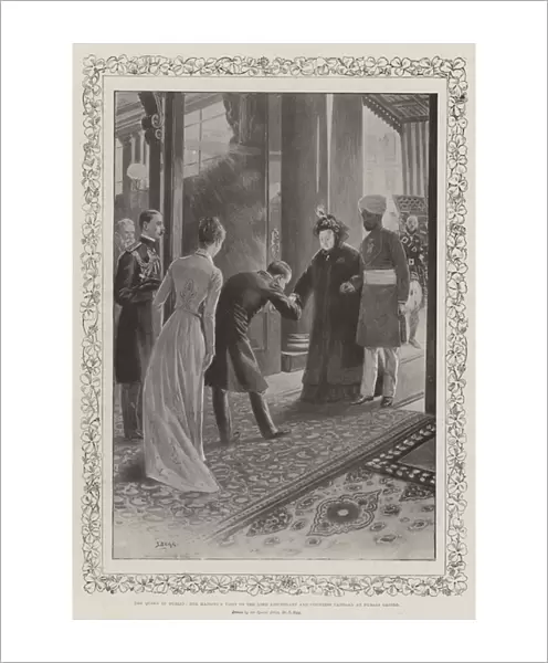 The Queen in Dublin, Her Majestys Visit to the Lord Lieutenant and Countess Cadogan at Dublin Castle (litho)