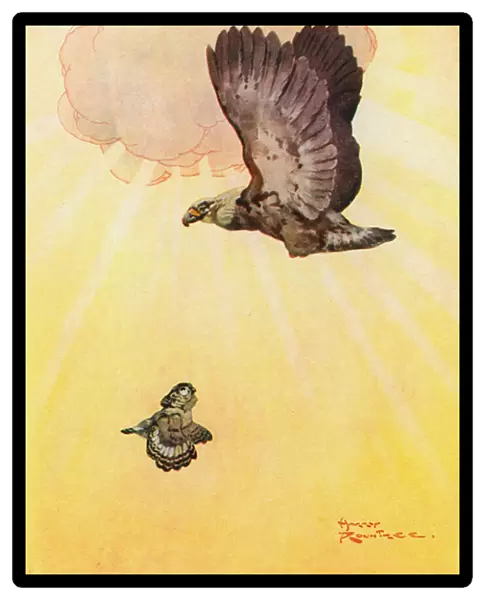 The Owl and the Eagles Daughter (colour litho)