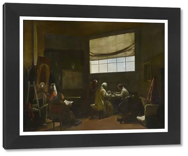 Artists Workshop Painting by Francois Marius Granet (1775-1849) Dim 80x100 cm Musee des Beaux Arts Palais Longchamp