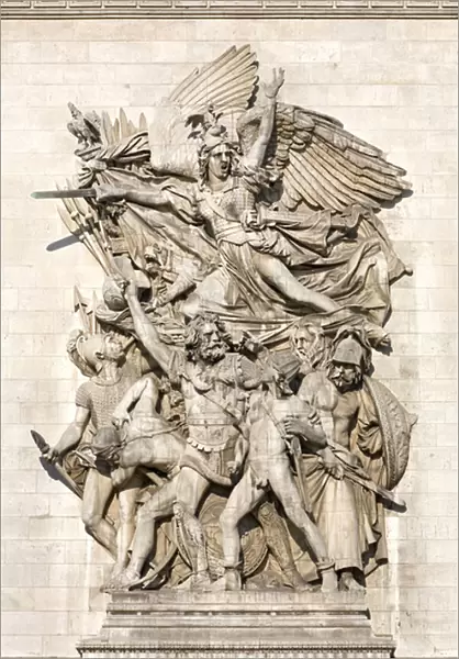 The beginning of the volunteers of 1792, known as La Marseillaise, high relief on the Arc de Triomphe de l Etoile by Francois Rude (1784-1855). 1833-1836. Photography, KIM Youngtae, Paris