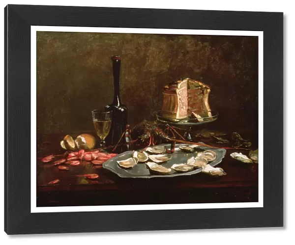 Still Life with Seafood (oil on canvas)