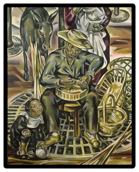 The Basketmaker, c. 1925 (oil on canvas)