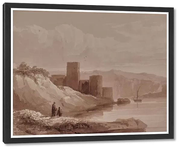 Landscape with river, 1810-65 (Watercolour)