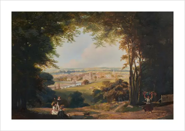 Vignette View of Maidstone from the south, 19th century (Watercolour)