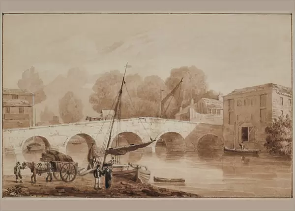 Maidstone Bridge, 1821-27 (Watercolour)