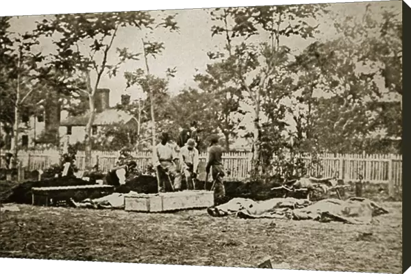 Burial Scene after the Battle of Fredericksburg, 1862 (b  /  w photo)