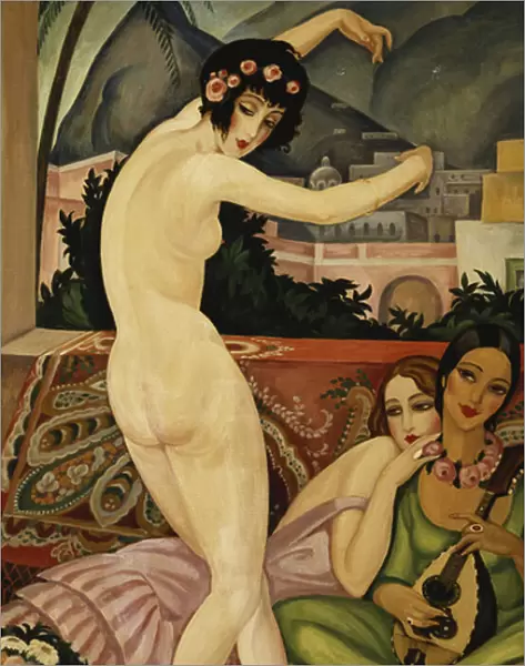 The Dancer; La Danseuse, (oil on canvas)
