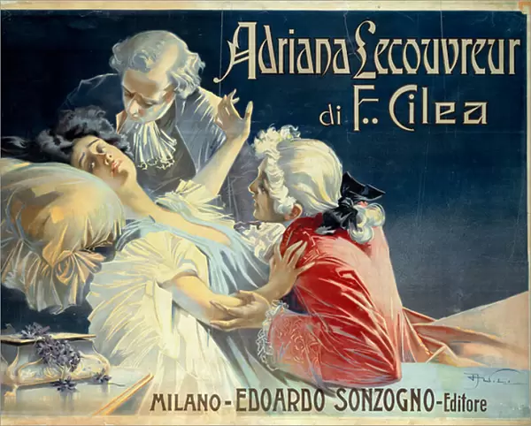 Poster for the opera 'Adriana Lecouvreur', 1900 (poster)