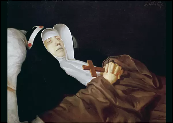 The Religious Order of Saint Bridget on her Deathbed, 1634 (oil on canvas)