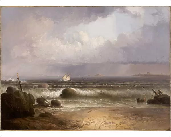 Coming Squall (Nahant Beach with a Summer Shower), 1835 (oil on canvas mounted on cradled panel)