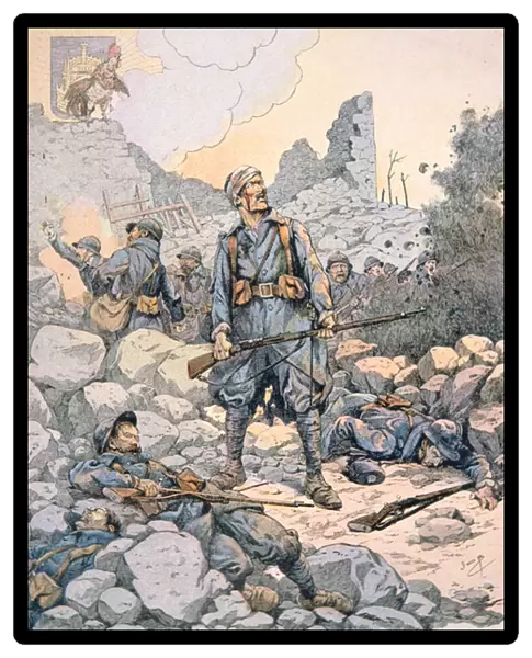 They shall not pass!, 1914-18 (colour litho)