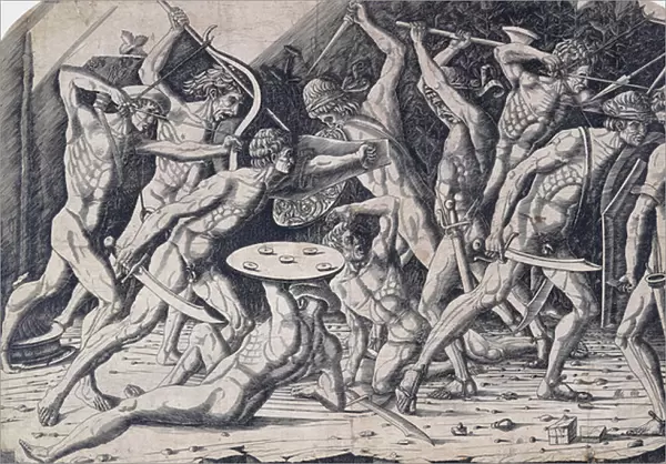 Hercules and the Giants, c. 1475-80 (engraving)