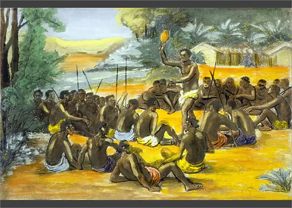 Okandas, Gabon, 1878 (drawing)