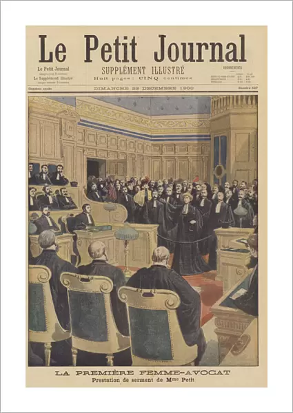 The first woman lawyer in France (colour litho)