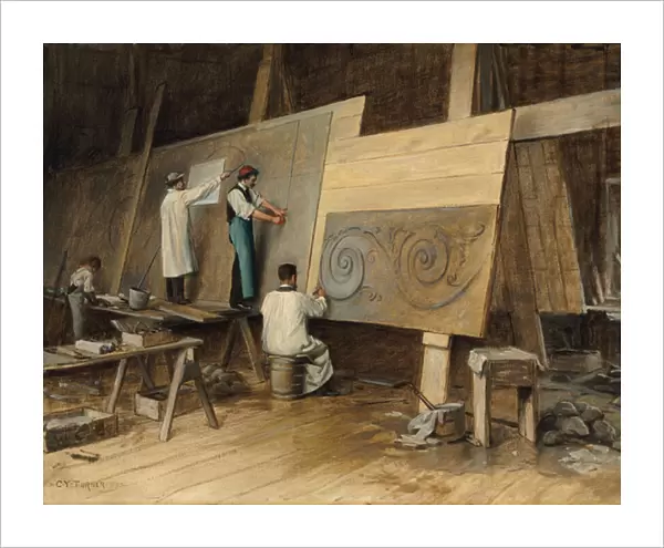 Artist Executing Designs for the Worlds Columbian Exposition, Chicago, 1893, 1894 (oil on canvas)
