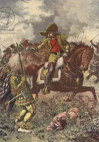The revolt of the last Red Indians (colour litho)