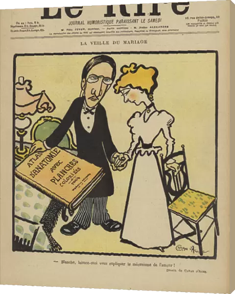 The Eve of Marriage, Illustration for Le Rire (colour litho)
