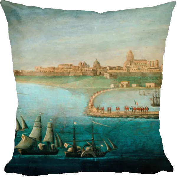 Unit of Italy: Expedition of the Thousand, the landing in Marsala, 19th century (painting)