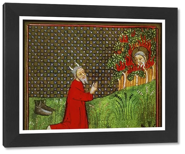 Apparition From The Burning Roveto, 14th century (miniature)