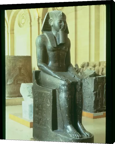 Statue of Ramesses II, side view, from Tanis, New Kingdom, c. 1290-1224 BC (diorite)