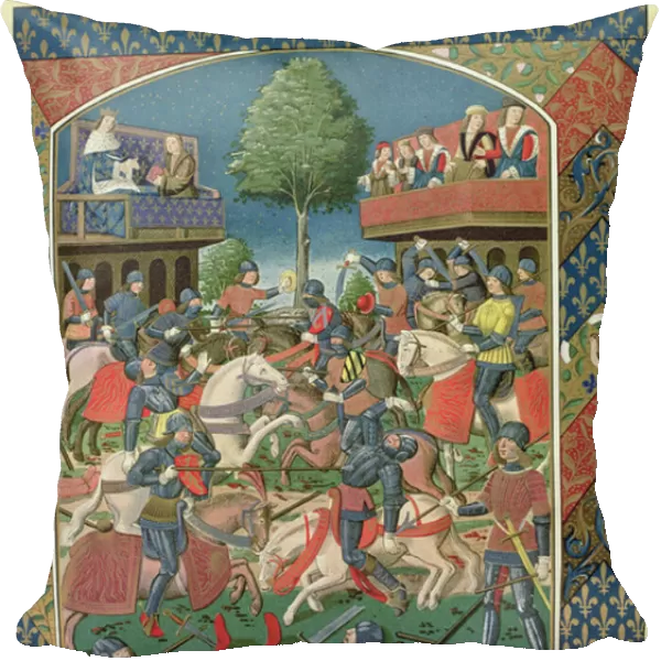 A Knightly Tournament, from Lancelot du Lac, printed by Antoine Verard (1485-1512)