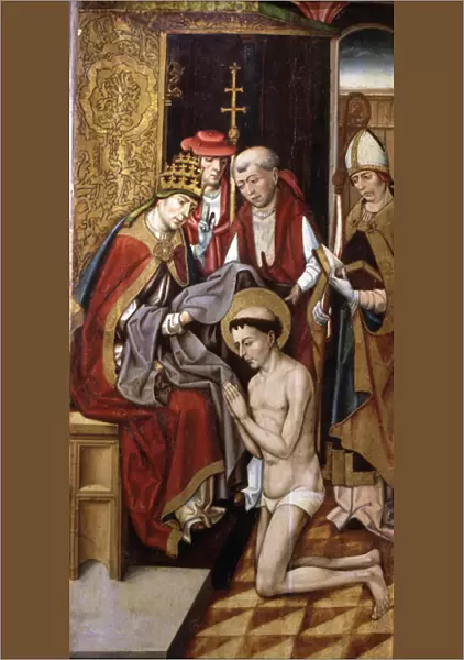 St. Francis invested with his Habit by Pope Innocent III (oil on panel)