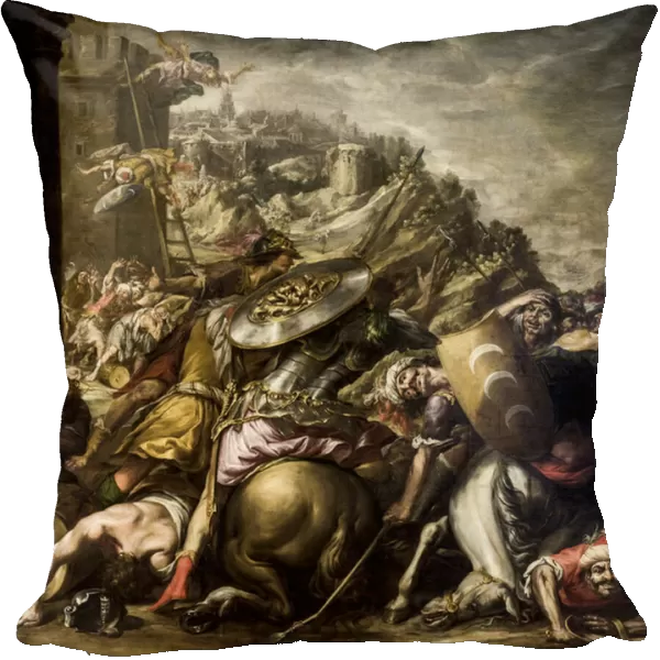 Baroque : The defeat of the Saracens par Valdes Leal, Juan de (1622-1690), 1653. Oil on canvas, 250x225. Ayuntamiento de Sevilla