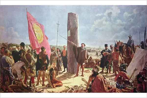 Foundation of Buenos Aires by Juan de Garay, 11th June 1580 (oil on canvas)