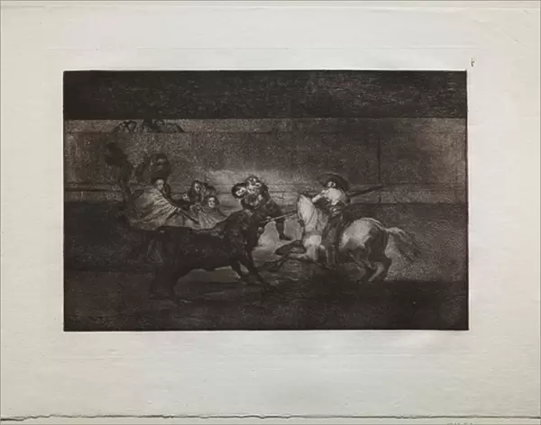 Bullfights: The Death of Pepe Illo (3rd Composition), 1816, printed 1876 (engraving)
