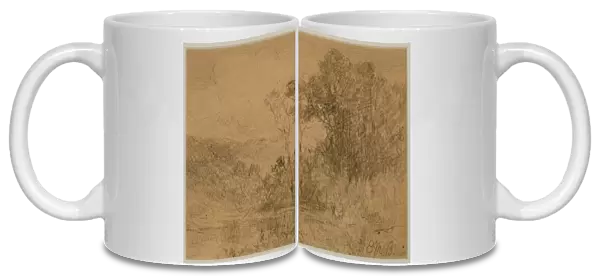 Landscape, Woods (#36) c. 1880s (graphite on paper)