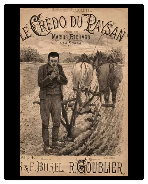 Front Cover of Le Credo du Peasant by Goublier and S. F. Borel (litho)