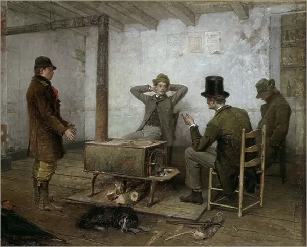 A Friendly Warning, 1881-90 (oil on canvas)