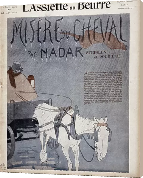 L'assiette au beurre n'219 du 10 june 1905: Misery of the horse by Nadar (print)