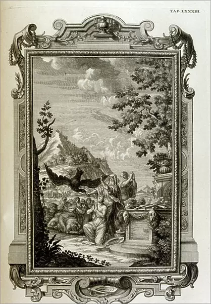 The Fable of Helen of troy, 18th century (engraving)
