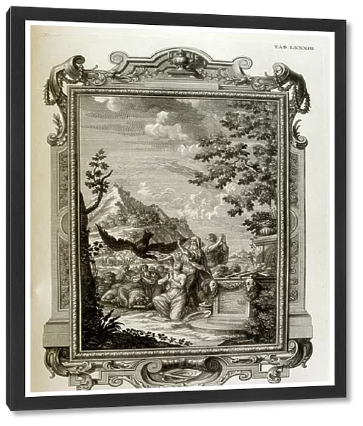The Fable of Helen of troy, 18th century (engraving)