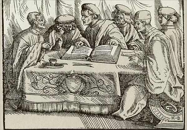 Disputes Of Doctors, 1531 (engraving)